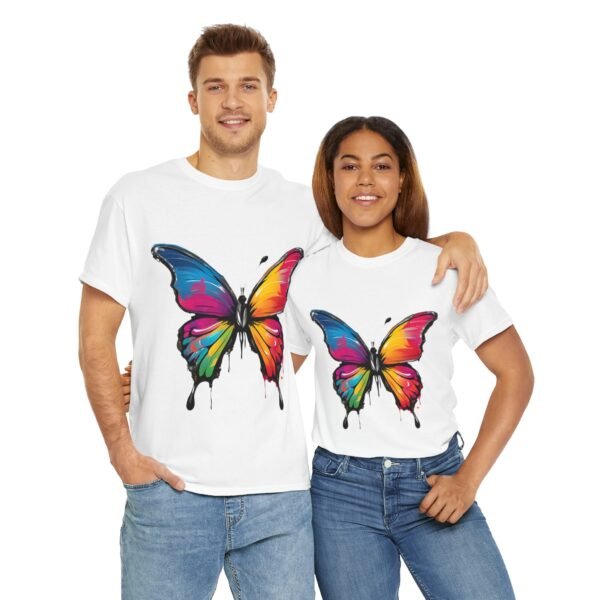 Painted butterfly Heavy Cotton Tee, butterfly, bright colors, t-shirts, butterflies - Image 24