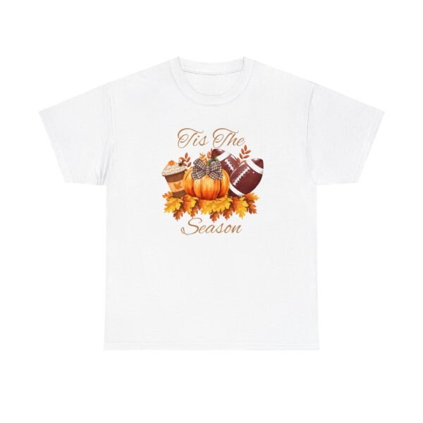 Tis the Season Cotton Tee, football, fall,  pumpkins