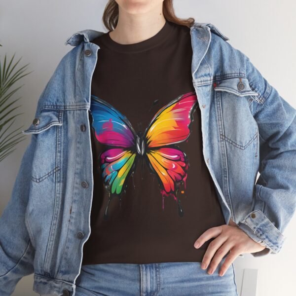 Painted butterfly Heavy Cotton Tee, butterfly, bright colors, t-shirts, butterflies - Image 131