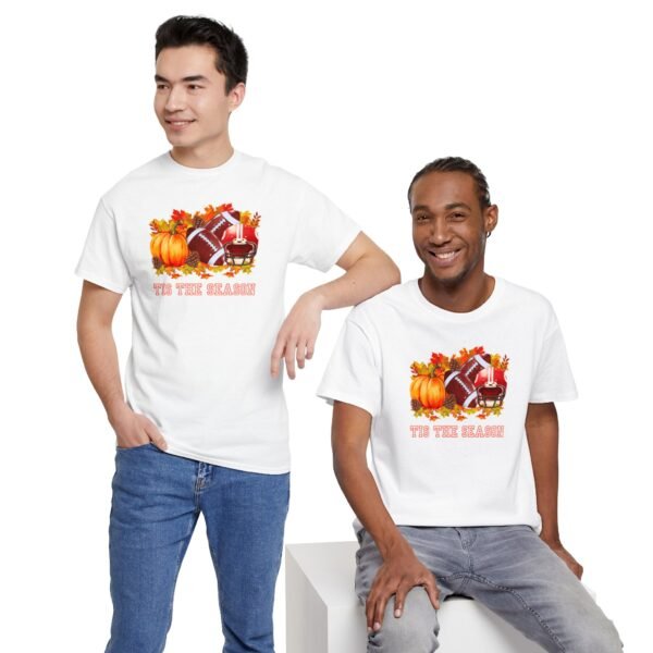 Tis the Season Cotton Tee, football, fall, pumpkins - Image 26
