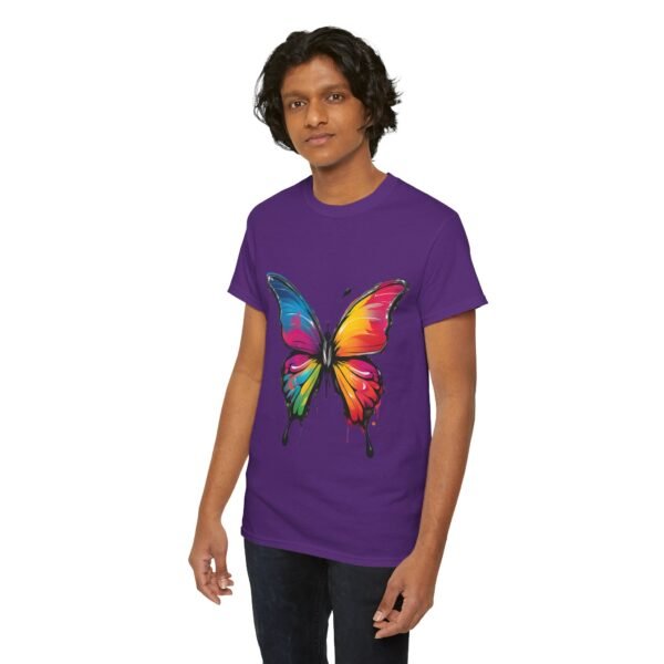 Painted butterfly Heavy Cotton Tee, butterfly, bright colors, t-shirts, butterflies - Image 304