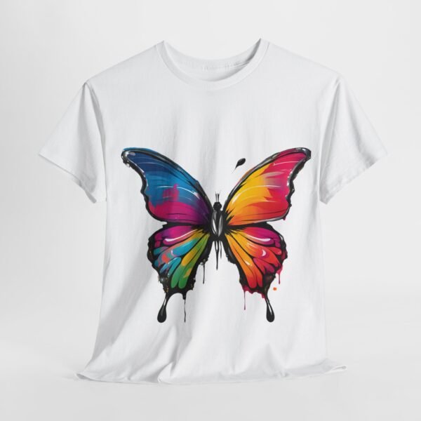 Painted butterfly Heavy Cotton Tee, butterfly, bright colors, t-shirts, butterflies - Image 7