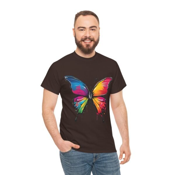 Painted butterfly Heavy Cotton Tee, butterfly, bright colors, t-shirts, butterflies - Image 121