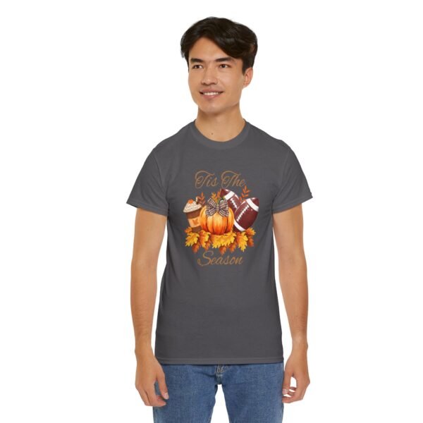 Tis the Season Cotton Tee, football, fall,  pumpkins - Image 86