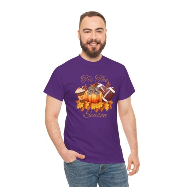 Tis the Season Cotton Tee, football, fall,  pumpkins - Image 132