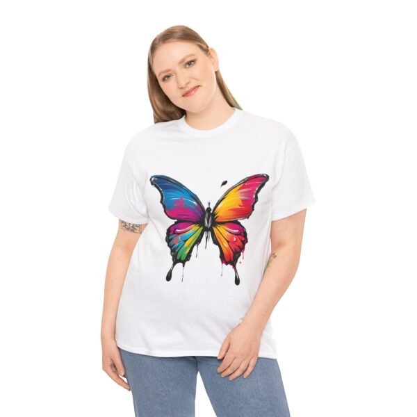 Painted butterfly Heavy Cotton Tee, butterfly, bright colors, t-shirts, butterflies - Image 12