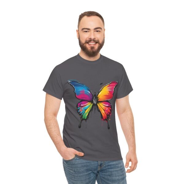 Painted butterfly Heavy Cotton Tee, butterfly, bright colors, t-shirts, butterflies - Image 229