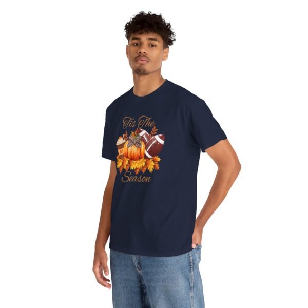 Tis the Season Cotton Tee, football, fall,  pumpkins - Image 106