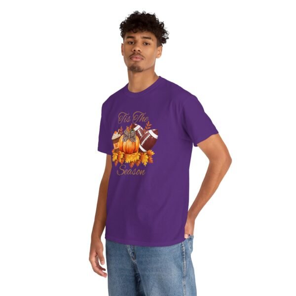 Tis the Season Cotton Tee, football, fall,  pumpkins - Image 133