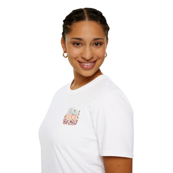 Thankful Grateful and Blessed Softstyle T-Shirt, fall, thankful, pumkins - Image 9