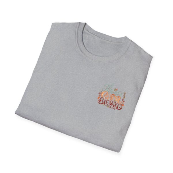 Thankful Grateful and Blessed Softstyle T-Shirt, fall, thankful, pumkins - Image 40