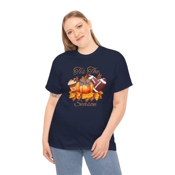Tis the Season Cotton Tee, football, fall,  pumpkins - Image 104