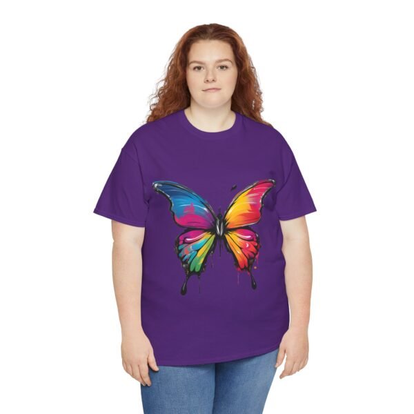 Painted butterfly Heavy Cotton Tee, butterfly, bright colors, t-shirts, butterflies - Image 300