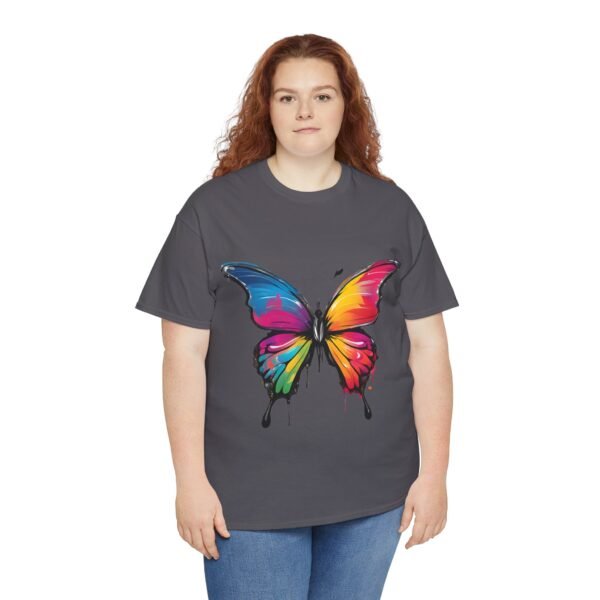Painted butterfly Heavy Cotton Tee, butterfly, bright colors, t-shirts, butterflies - Image 231