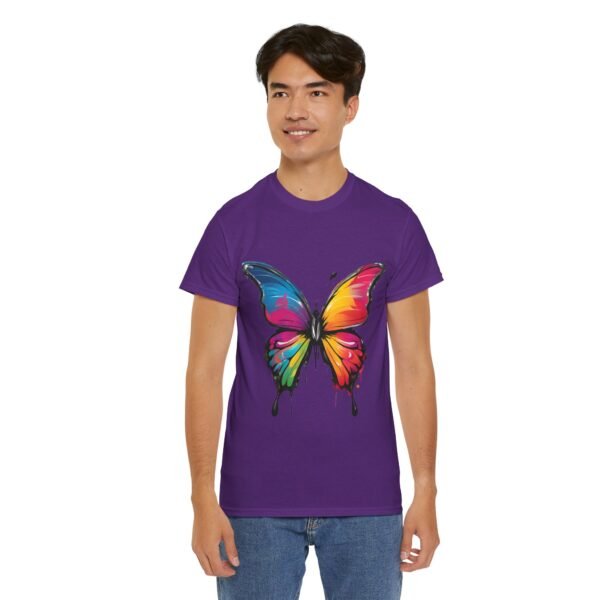 Painted butterfly Heavy Cotton Tee, butterfly, bright colors, t-shirts, butterflies - Image 306