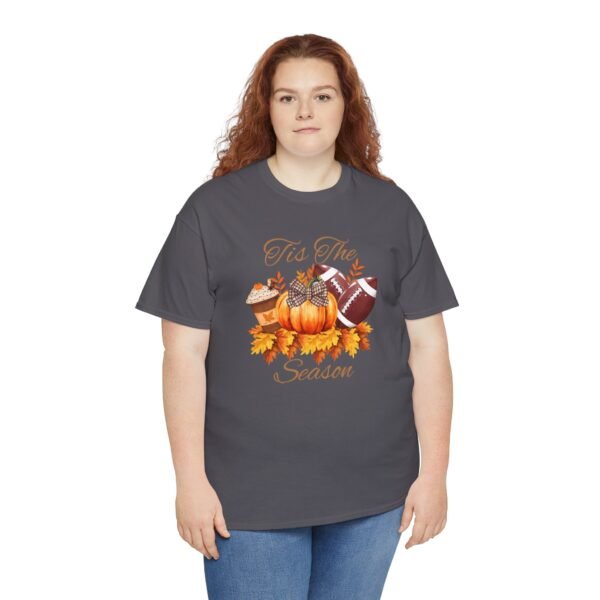 Tis the Season Cotton Tee, football, fall,  pumpkins - Image 80