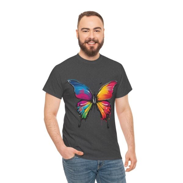 Painted butterfly Heavy Cotton Tee, butterfly, bright colors, t-shirts, butterflies - Image 148