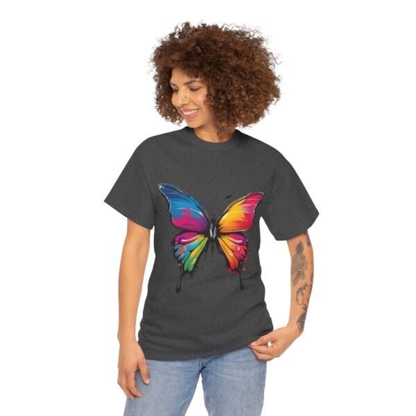 Painted butterfly Heavy Cotton Tee, butterfly, bright colors, t-shirts, butterflies - Image 136