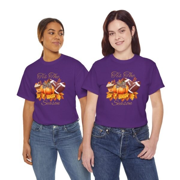 Tis the Season Cotton Tee, football, fall,  pumpkins - Image 144