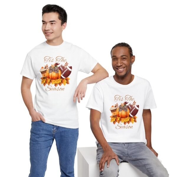 Tis the Season Cotton Tee, football, fall,  pumpkins - Image 26