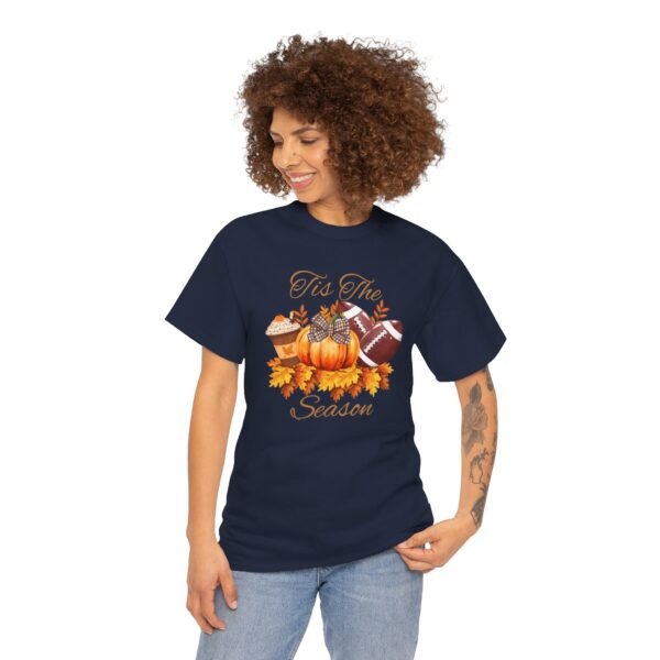 Tis the Season Cotton Tee, football, fall,  pumpkins - Image 103