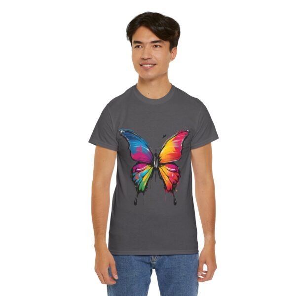 Painted butterfly Heavy Cotton Tee, butterfly, bright colors, t-shirts, butterflies - Image 237