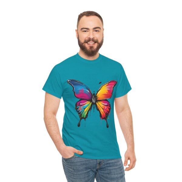 Painted butterfly Heavy Cotton Tee, butterfly, bright colors, t-shirts, butterflies - Image 175