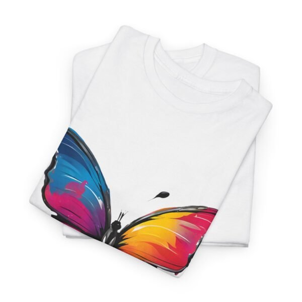 Painted butterfly Heavy Cotton Tee, butterfly, bright colors, t-shirts, butterflies - Image 6