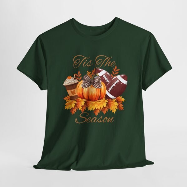 Tis the Season Cotton Tee, football, fall,  pumpkins - Image 17