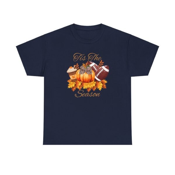 Tis the Season Cotton Tee, football, fall,  pumpkins - Image 93