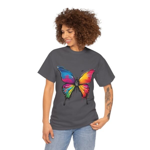 Painted butterfly Heavy Cotton Tee, butterfly, bright colors, t-shirts, butterflies - Image 217