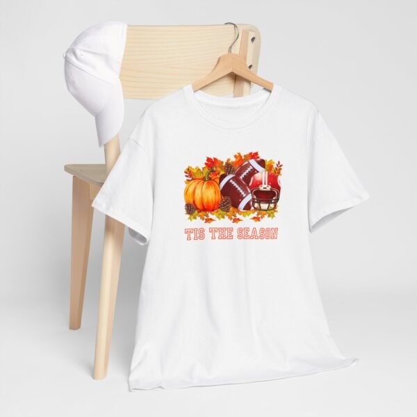 Tis the Season Cotton Tee, football, fall, pumpkins - Image 8