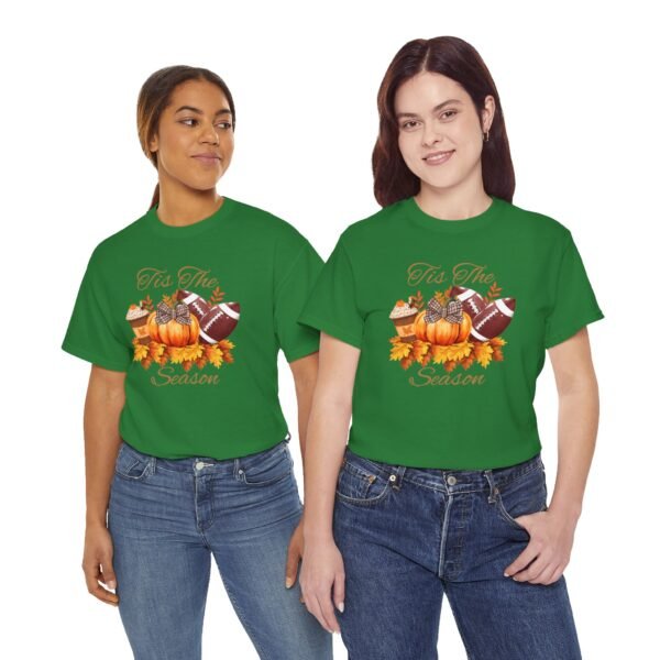 Tis the Season Cotton Tee, football, fall,  pumpkins - Image 9