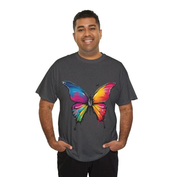 Painted butterfly Heavy Cotton Tee, butterfly, bright colors, t-shirts, butterflies - Image 152