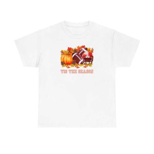 Tis the Season Cotton Tee, football, fall, pumpkins