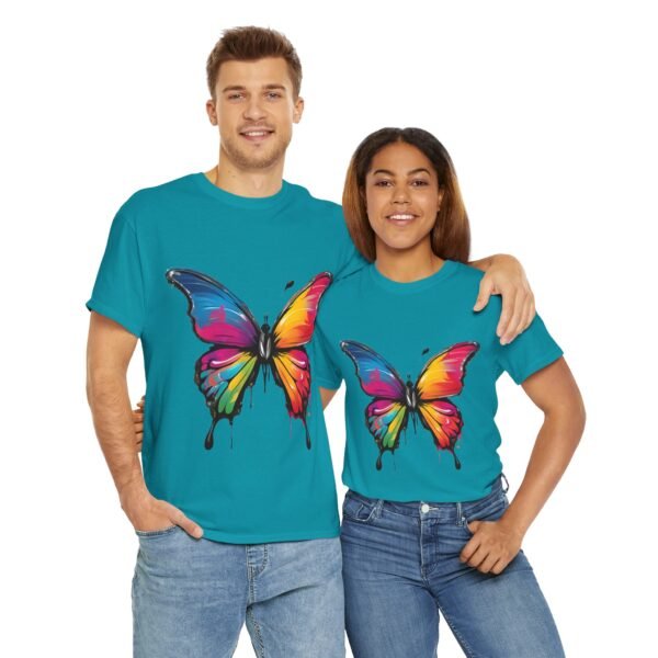 Painted butterfly Heavy Cotton Tee, butterfly, bright colors, t-shirts, butterflies - Image 186