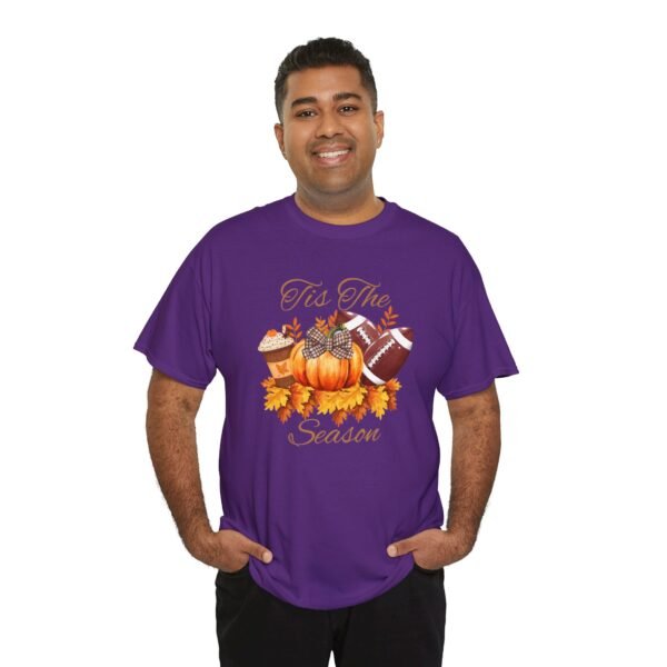 Tis the Season Cotton Tee, football, fall,  pumpkins - Image 136