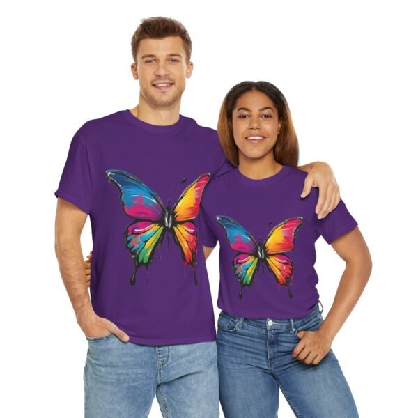 Painted butterfly Heavy Cotton Tee, butterfly, bright colors, t-shirts, butterflies - Image 60