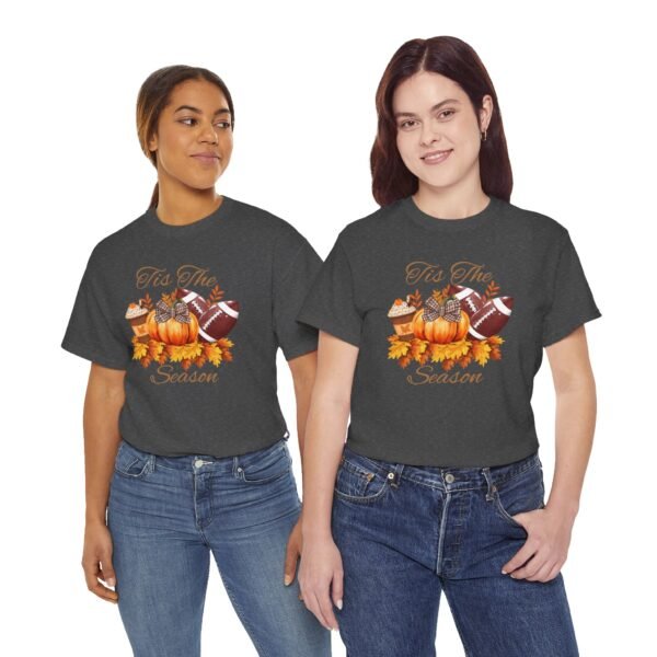Tis the Season Cotton Tee, football, fall,  pumpkins - Image 63