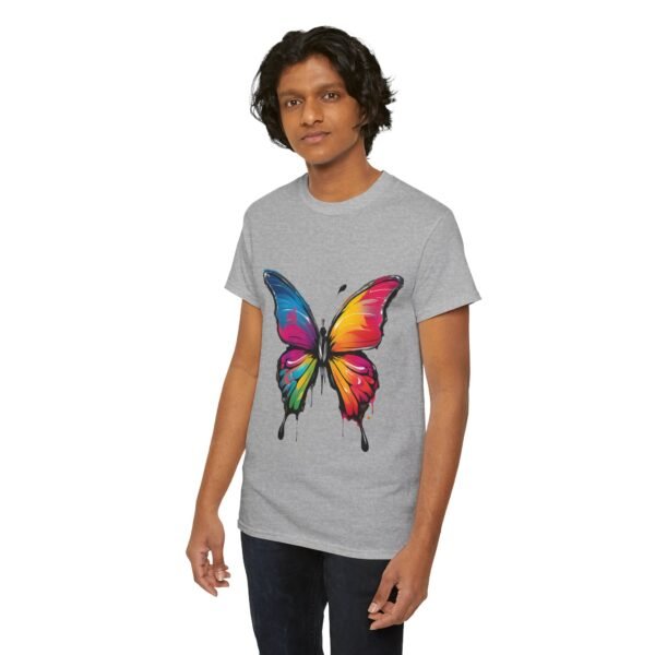 Painted butterfly Heavy Cotton Tee, butterfly, bright colors, t-shirts, butterflies - Image 100