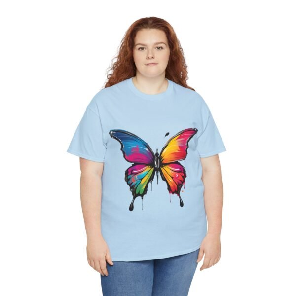Painted butterfly Heavy Cotton Tee, butterfly, bright colors, t-shirts, butterflies - Image 204