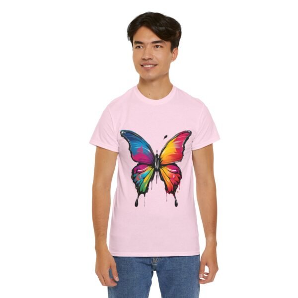 Painted butterfly Heavy Cotton Tee, butterfly, bright colors, t-shirts, butterflies - Image 84