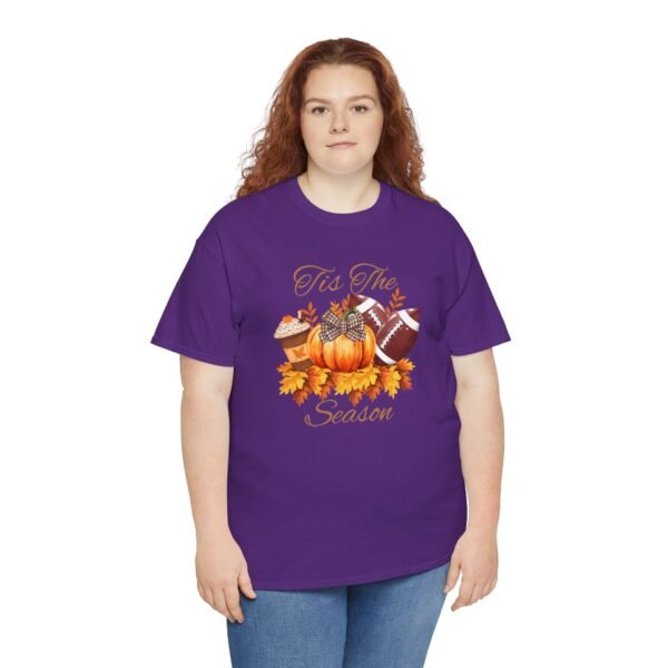 Tis the Season Cotton Tee, football, fall,  pumpkins - Image 134