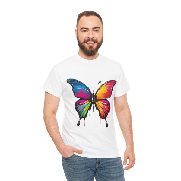 Painted butterfly Heavy Cotton Tee, butterfly, bright colors, t-shirts, butterflies - Image 13