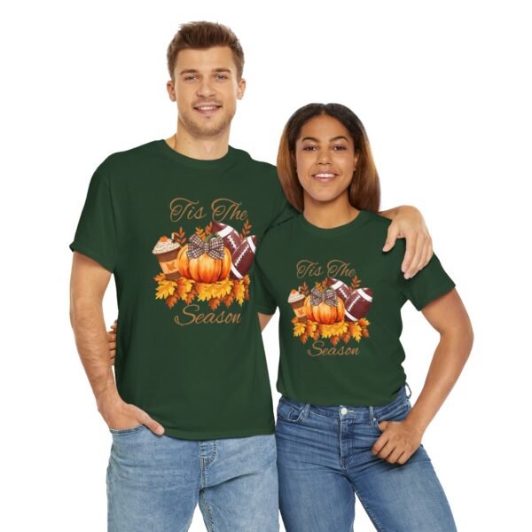 Tis the Season Cotton Tee, football, fall,  pumpkins - Image 35