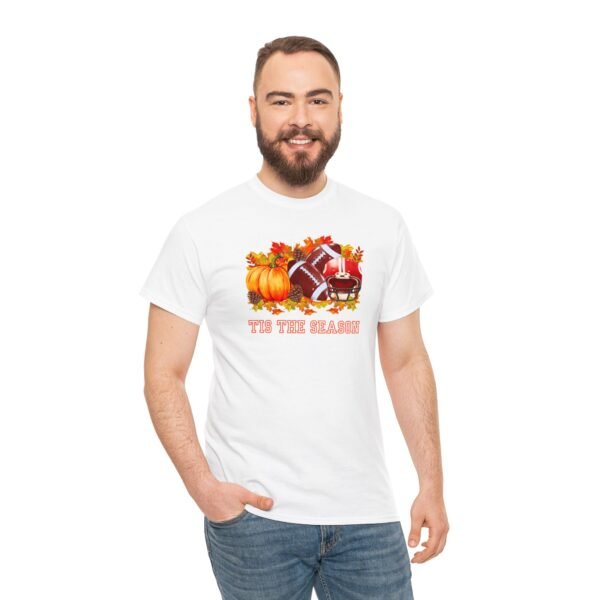 Tis the Season Cotton Tee, football, fall, pumpkins - Image 13