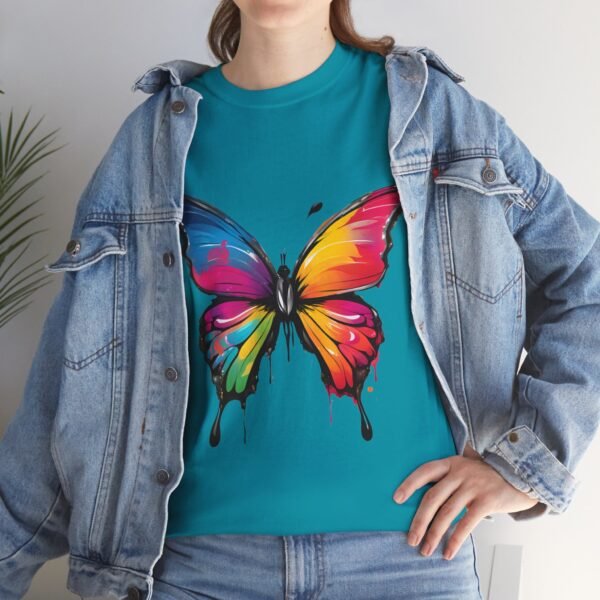 Painted butterfly Heavy Cotton Tee, butterfly, bright colors, t-shirts, butterflies - Image 185