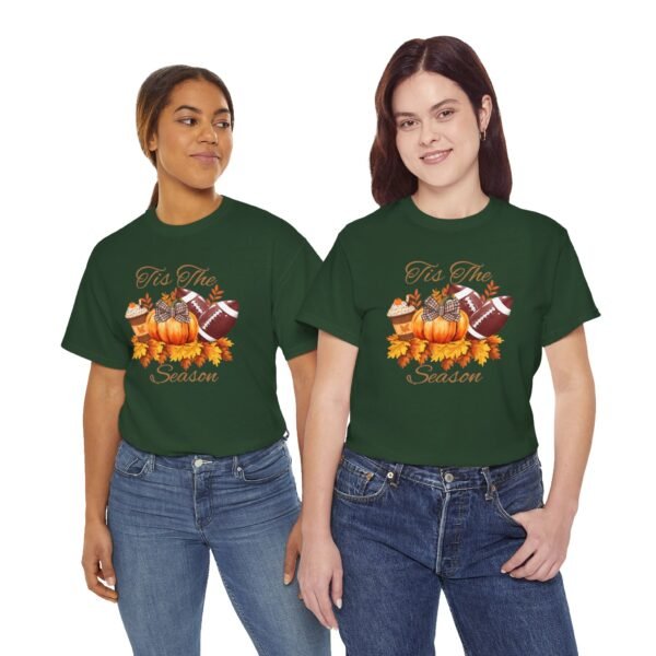 Tis the Season Cotton Tee, football, fall,  pumpkins - Image 36