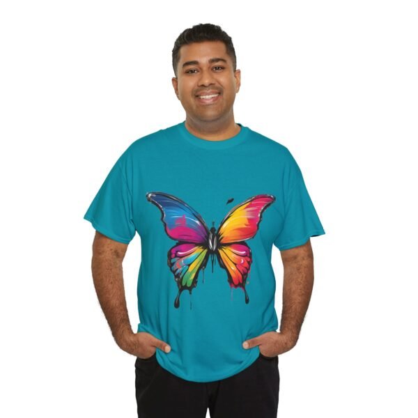 Painted butterfly Heavy Cotton Tee, butterfly, bright colors, t-shirts, butterflies - Image 179