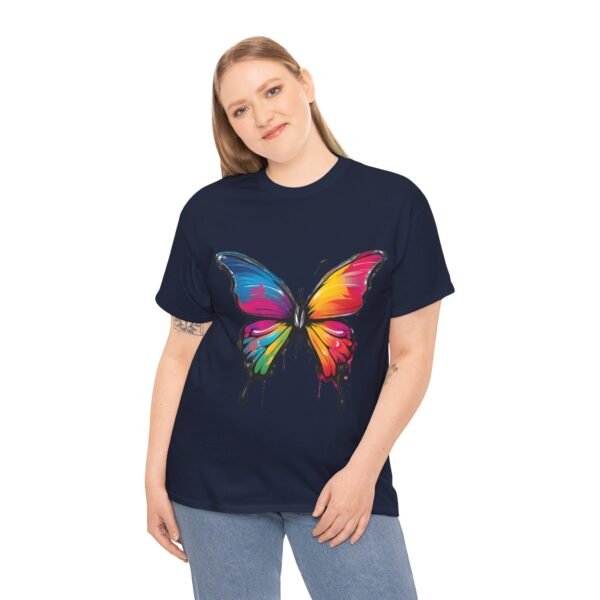 Painted butterfly Heavy Cotton Tee, butterfly, bright colors, t-shirts, butterflies - Image 270